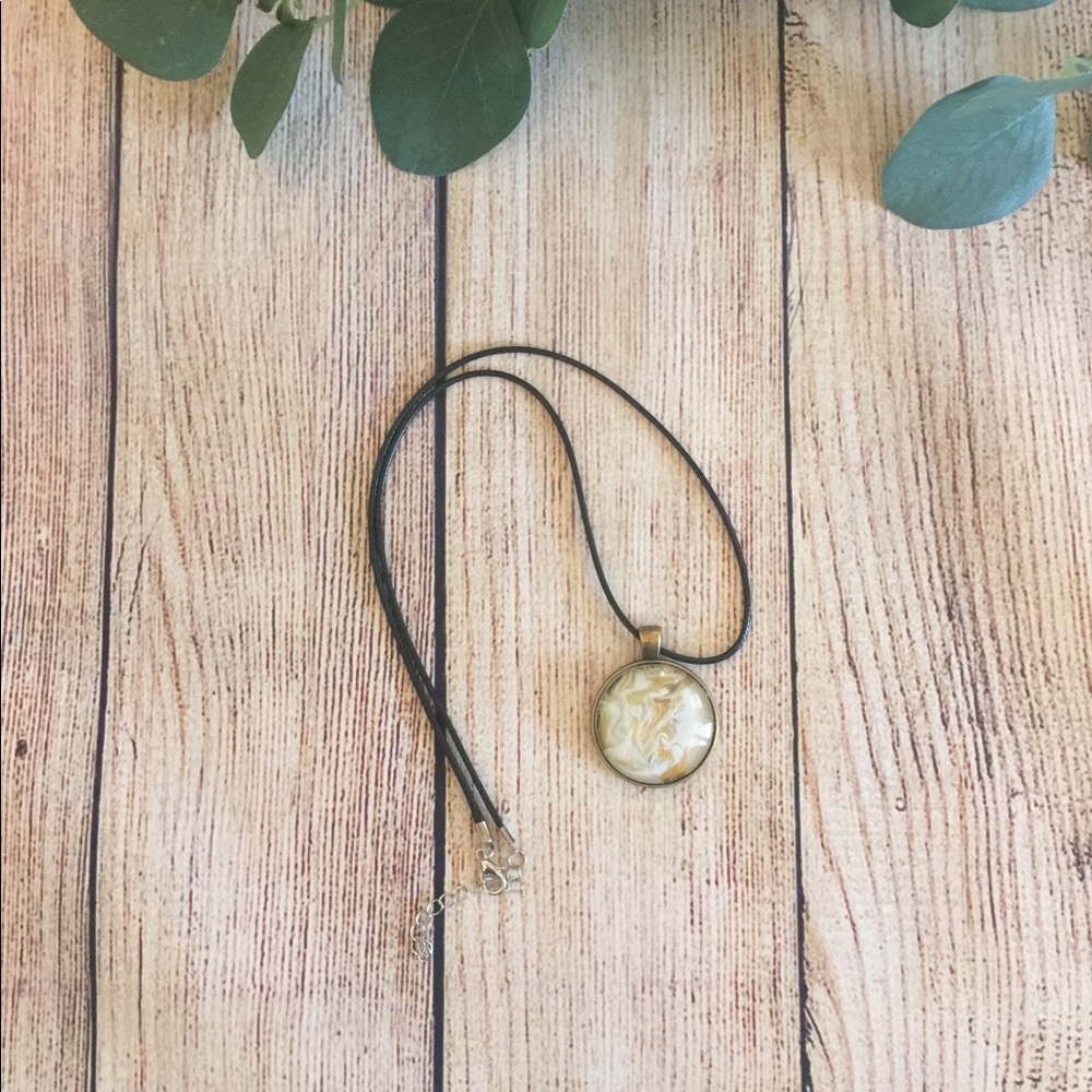 Handcrafted resin pendant